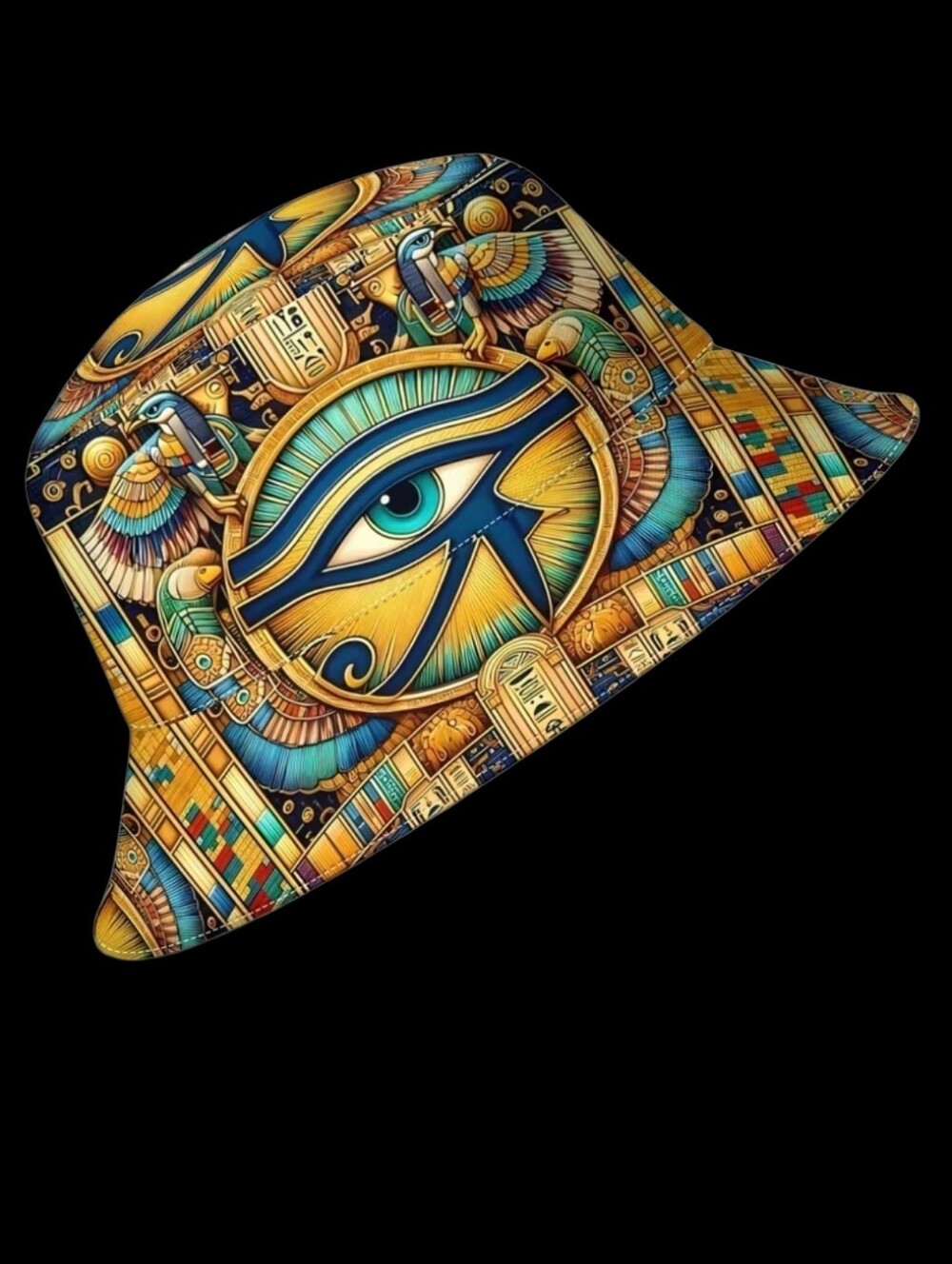 Egyptian hieroglyphic Eye Print Bucket Hat Unisex 22"/23" - Picture 3 of 6